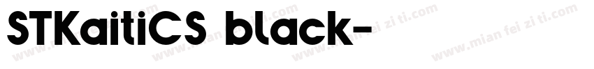 STKaitiCS black字体转换